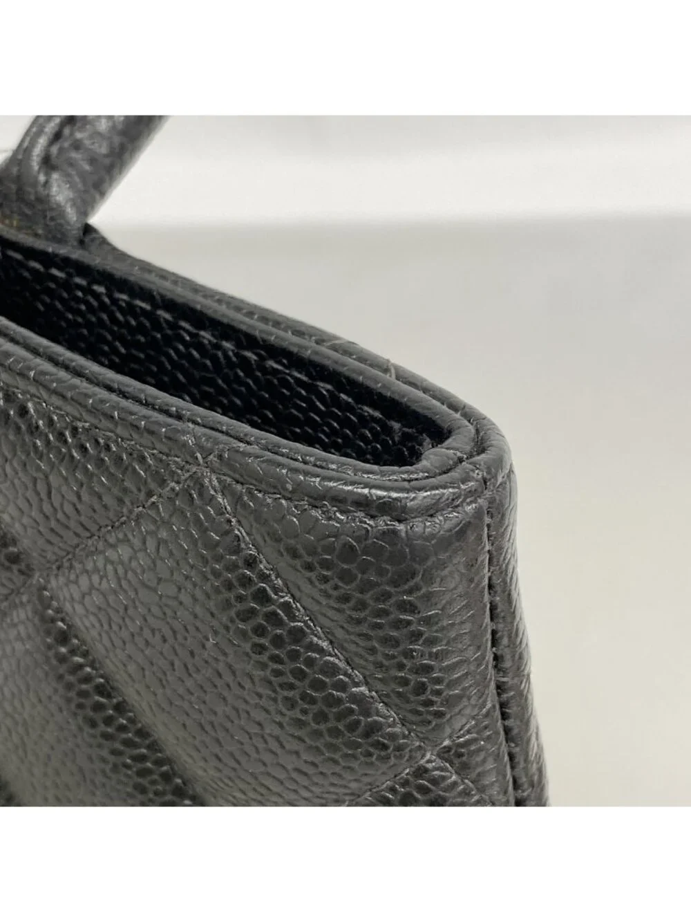 Chanel Tote Bag Reissue Caviar Leather Black Silver
